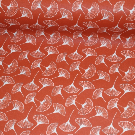 beschichtete Baumwolle Ginkgo paprika Blätter Ginko Gingo