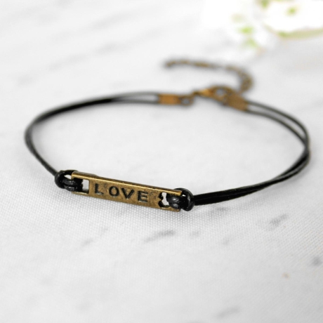 Love • Armband Leder | Farbwahl | Armschmuck | Geschenkidee