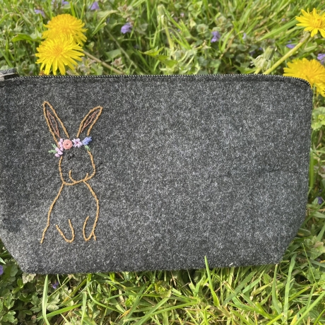 Bestickte Tasche Kaninchen Hase Ostern