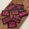 Labels zum Aufnähen SnapPap veganes Leder mit Handmade Plott