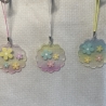 Taschenanhänger oder Deko - Pastell Blüten - rund 4,5 cm