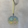 Taschenanhänger oder Deko - Pastell Blüten - rund 4,5 cm
