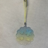 Taschenanhänger oder Deko - Pastell Blüten - rund 4,5 cm
