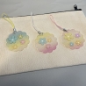Taschenanhänger oder Deko - Pastell Blüten - rund 4,5 cm