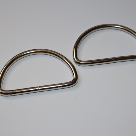 D-Ring 50 mm silber 2 Stück D-Ringe