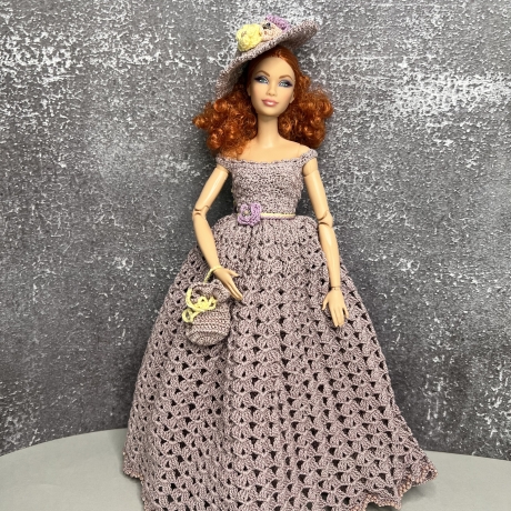 Puppenkleid und Zubehör für 1:6 Puppen (Barbie, Steffi)