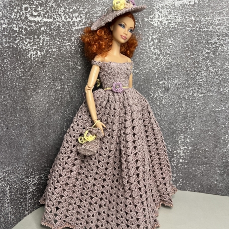 Puppenkleid und Zubehör für 1:6 Puppen (Barbie, Steffi)