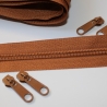 Reißverschluss cognac caramel braun inkl. Zipper Endlos 