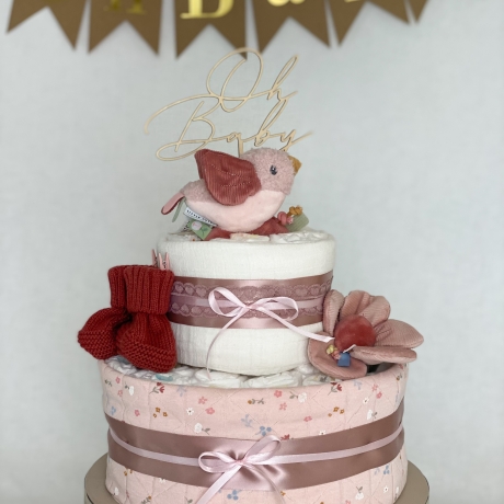 Windeltorte little bird zur Babyparty oder Geburt