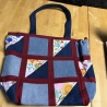 Einzigartige Handtasche aus Jeans und Baumwolle  upcycling) - 5 -