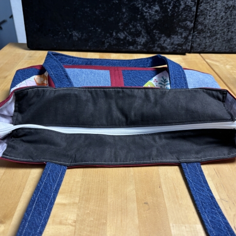 Einzigartige Handtasche aus Jeans und Baumwolle  upcycling) - 5 -