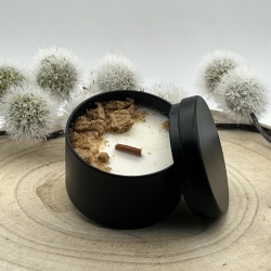 Duftkerze Spekulatius handmade mit Holzdocht