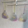 Taschenanhänger oder Deko - Pastell - Blüten- Herzanhänger 