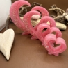 Deko Herzen Modern Rosa Glitzer Set