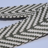 Gurtband Baumwolle Fischgrät khaki oliv & natur 40 mm Chevron