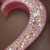 Deko Herzen Modern Rosa Glitzer Set