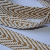 Gurtband Baumwolle Fischgrät senf natur 40 mm Chevron recycelt
