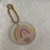 Taschenanhänger oder Deko - Pastell Regenbogen - rund 4,5 cm