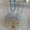 Taschenanhänger oder Deko - Pastell Regenbogen - rund 4,5 cm