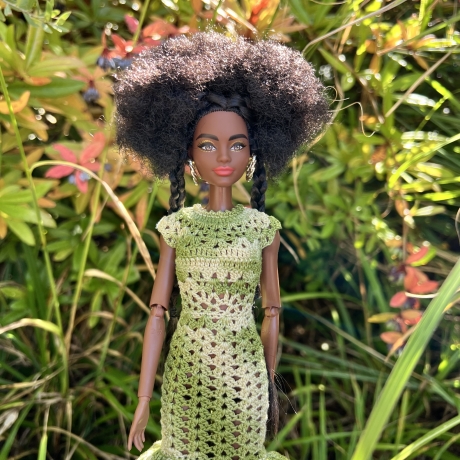 Kleid für Puppen (Barbie, Steffi), grün