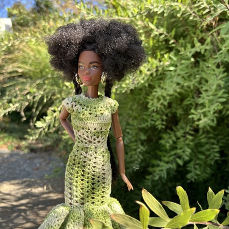 Kleid für Puppen (Barbie, Steffi), grün