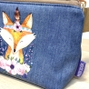 Handmade  Schminktasche  Kulturbeutel Fuchs Jeansoptik kaufen