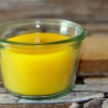 Kniesterkerze aus reinem Bienenwachs in Weck®-Glas-370S