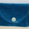 Handmade Mini Portemonnaie Cord petrol Damen Geldbörse kaufen