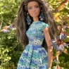 Buntes Puppenkleid und Zubehör für 1:6 Puppen (Barbie, Steffi)