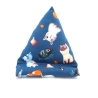 Handysitzsack Blau mit Katzenmotiv – Smartphonehalter Baumwolle