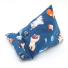 Handysitzsack Blau mit Katzenmotiv – Smartphonehalter Baumwolle