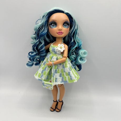 Kleid für Rainbow High, grün