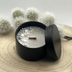 Duftkerze Vanille Kipferl handmade mit Holzdocht