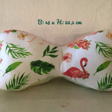 Leseknochen  Nackenkissen  Lagerungskissen Unikate - Flamingo
