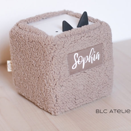 TEDDY PLÜSCH Dunkelbeige, Personalisierung, passend für Toniebox