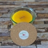 Kniesterkerze aus reine Bienewachs in WECK Glass -370S, hell Gelb