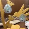     Resin Ohrringe grau/grün – Leicht & Handgemacht