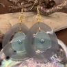     Resin Ohrringe grau/grün – Leicht & Handgemacht