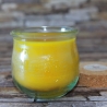 Kniesterkerze aus reine Bienewachs in WECK Glass -370T, hell Gelb