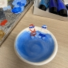 Handgemachte Schale mini Paar am Teich blau  Modeliermasse kaufen