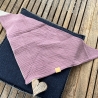 Dreieckstuch aus Musselin zum Knoten - Schal Halstuch rose/beige