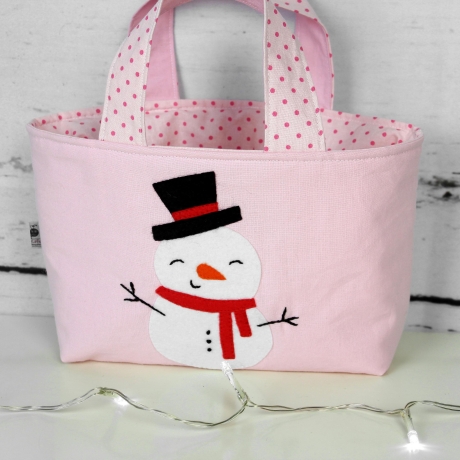 Kindertasche ~ Schneemann | Wendetasche | Weihnachten