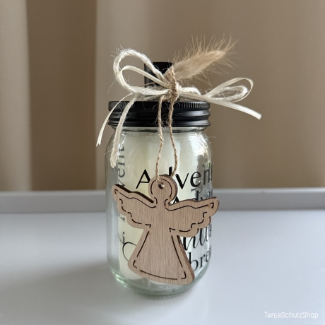 Kerzen im Glas zum Advent