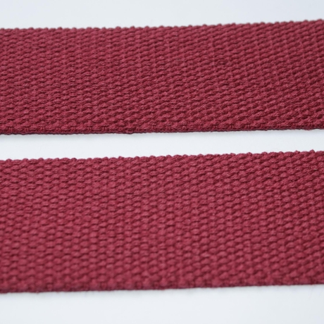Gurtband Baumwolle 40 mm weinrot - grobe Struktur bordeaux