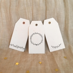 Set • 3 Geschenkanhänger • Weihnachten Zweige