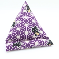 Handysitzsack Violett Katze Baumwolle, Geschenk für Katzenfans