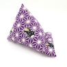 Handysitzsack Violett Katze Baumwolle, Geschenk für Katzenfans