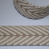 Gurtband Baumwolle Fischgrät sand / natur 40 mm Chevron