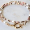 Handgemachte Perlenkette Süßwasserperlen böhmische Perlen Choker 