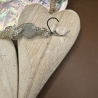 Handmade Ohrringe neu Resin silberfarbig mit Schmetterling 